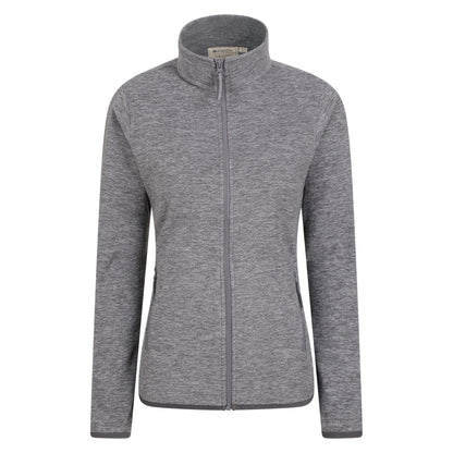 Charcoal - Front - Mountain Warehouse Womens-Ladies Snowdon II Melange Full Zip Fleece Jacket