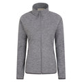 Grey - Front - Mountain Warehouse Womens-Ladies Snowdon II Melange Full Zip Fleece Jacket