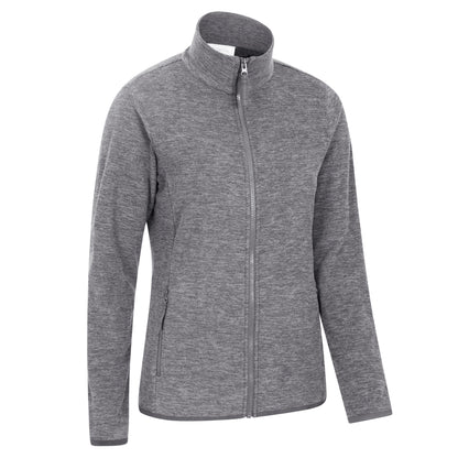 Charcoal - Side - Mountain Warehouse Womens-Ladies Snowdon II Melange Full Zip Fleece Jacket