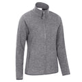 Grey - Side - Mountain Warehouse Womens-Ladies Snowdon II Melange Full Zip Fleece Jacket