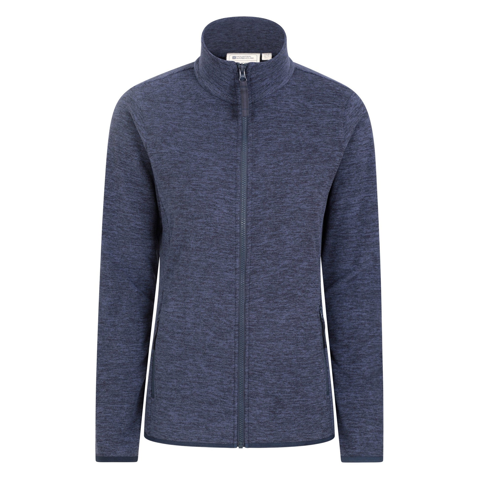 Dark Blue - Front - Mountain Warehouse Womens-Ladies Snowdon II Melange Full Zip Fleece Jacket