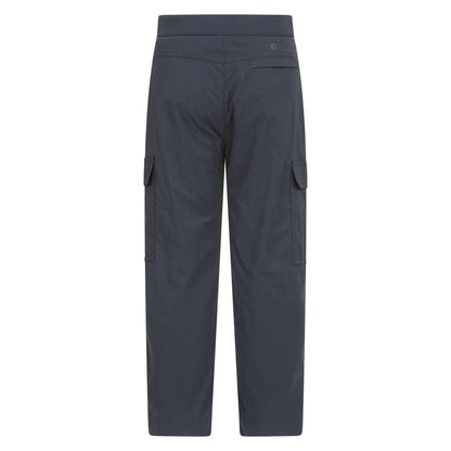 Black - Back - Mountain Warehouse Childrens-Kids Delta Stretch Fleece Lined Trousers