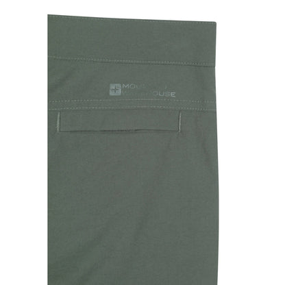 Khaki Green - Close up - Mountain Warehouse Childrens-Kids Delta Stretch Fleece Lined Trousers