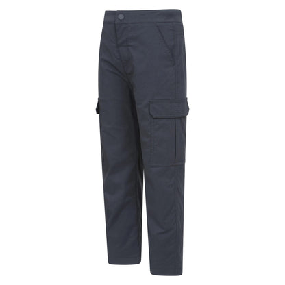 Black - Side - Mountain Warehouse Childrens-Kids Delta Stretch Fleece Lined Trousers