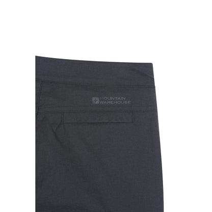 Black - Close up - Mountain Warehouse Childrens-Kids Delta Stretch Fleece Lined Trousers