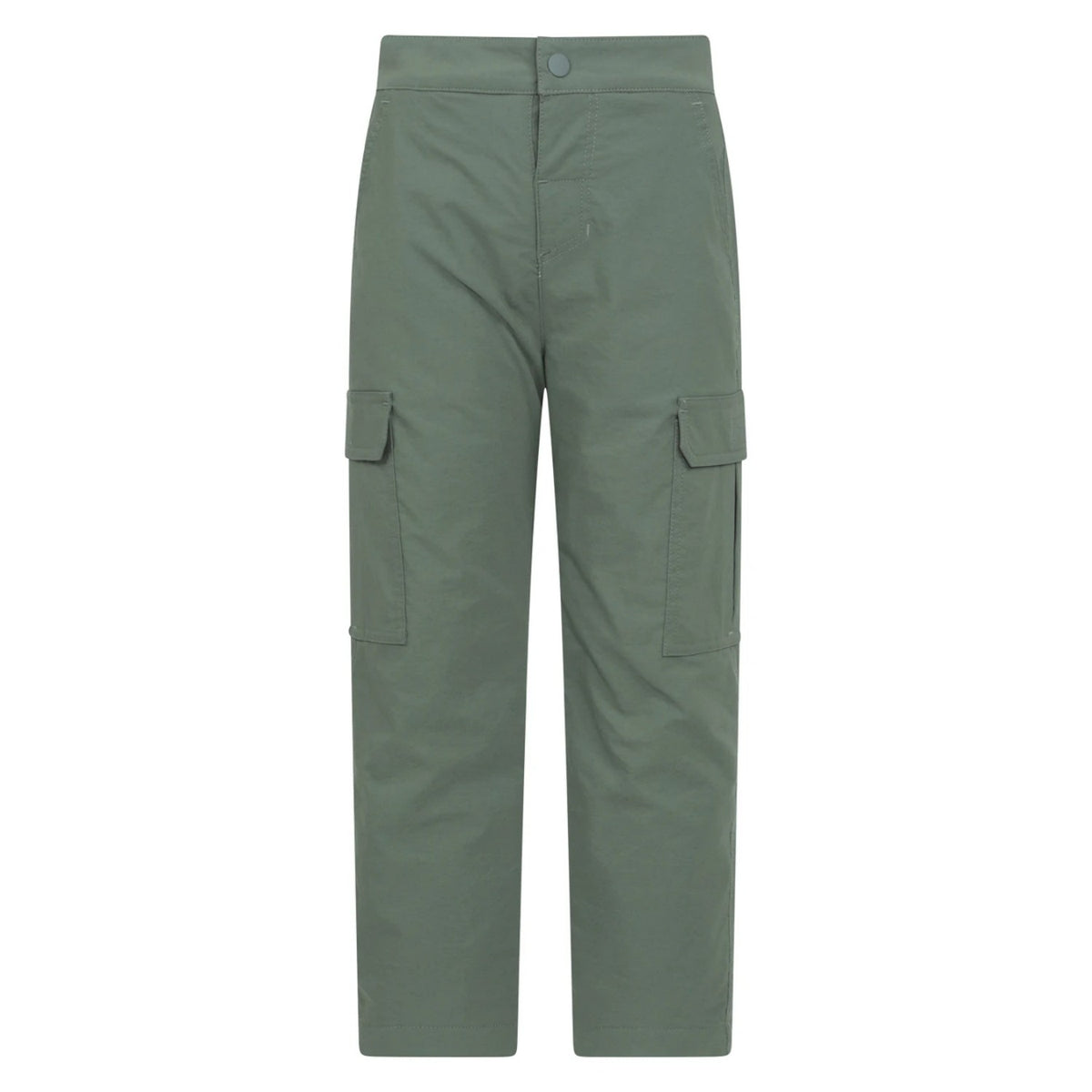 Khaki Green - Front - Mountain Warehouse Childrens-Kids Delta Stretch Fleece Lined Trousers