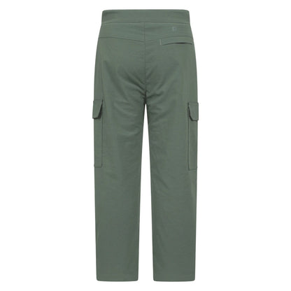 Khaki Green - Back - Mountain Warehouse Childrens-Kids Delta Stretch Fleece Lined Trousers