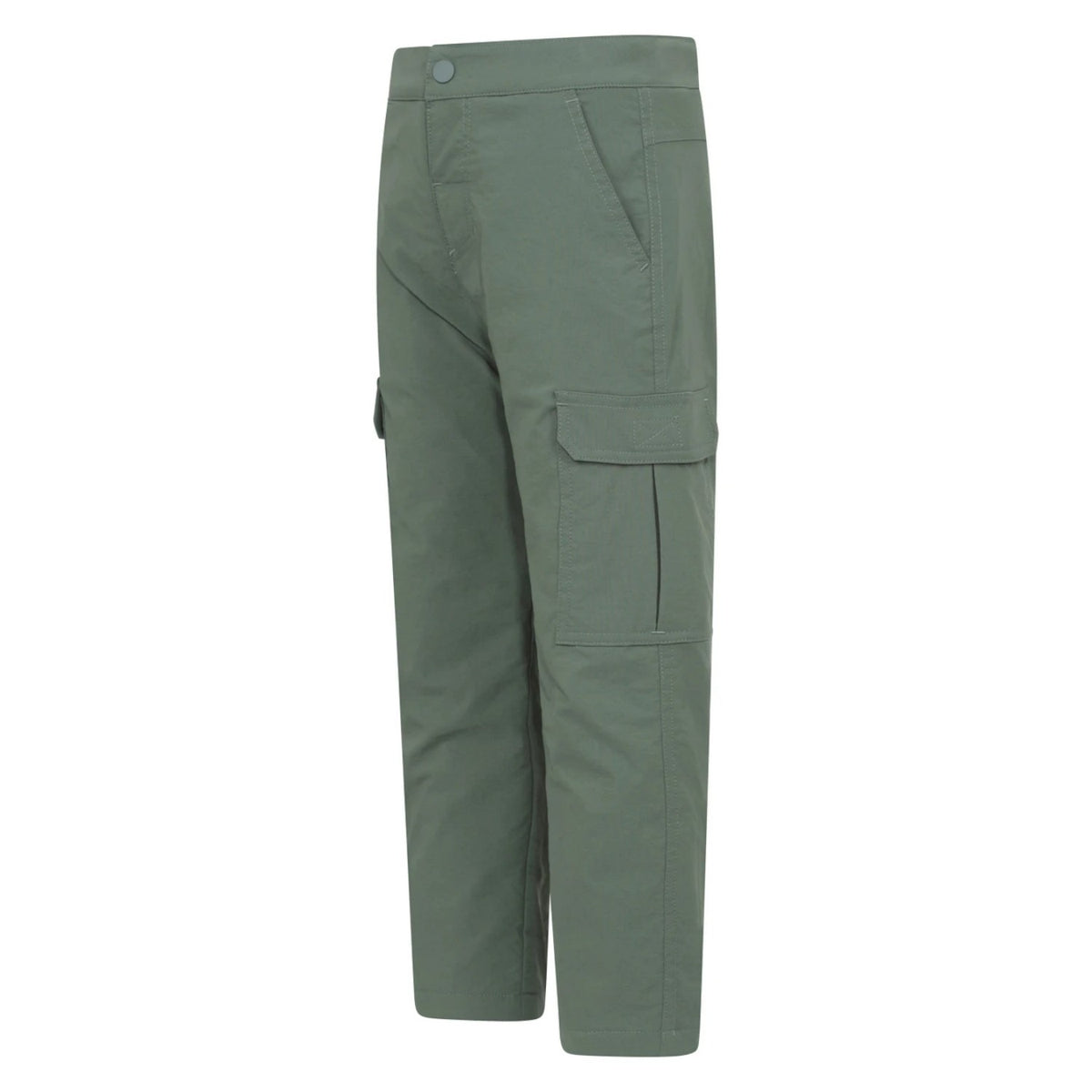 Khaki Green - Side - Mountain Warehouse Childrens-Kids Delta Stretch Fleece Lined Trousers