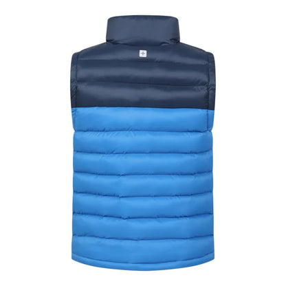 Dark Blue - Back - Mountain Warehouse Childrens-Kids Colour Block Padded Gilet