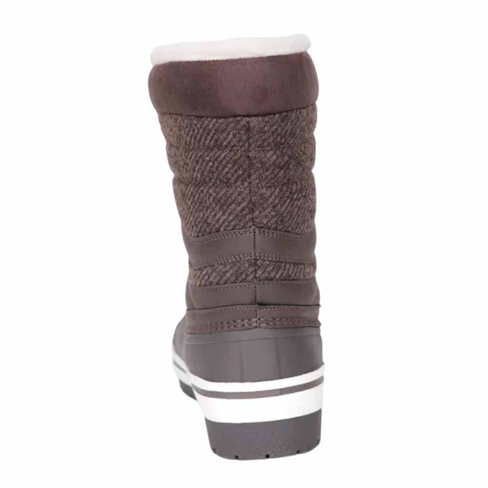 Brown - Back - Mountain Warehouse Womens-Ladies Andorra Waterproof Snow Boots