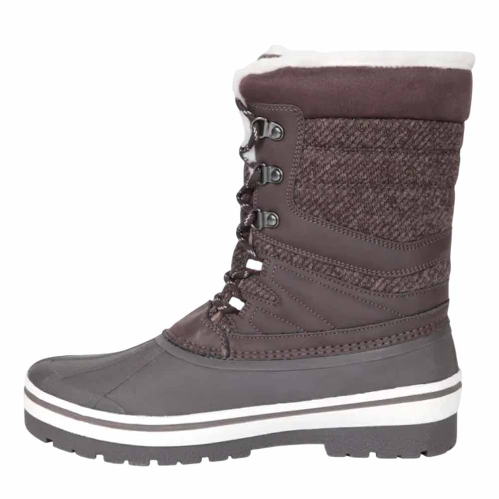 Brown - Side - Mountain Warehouse Womens-Ladies Andorra Waterproof Snow Boots
