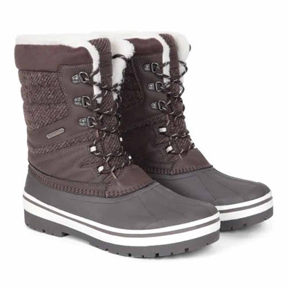 Brown - Pack Shot - Mountain Warehouse Womens-Ladies Andorra Waterproof Snow Boots