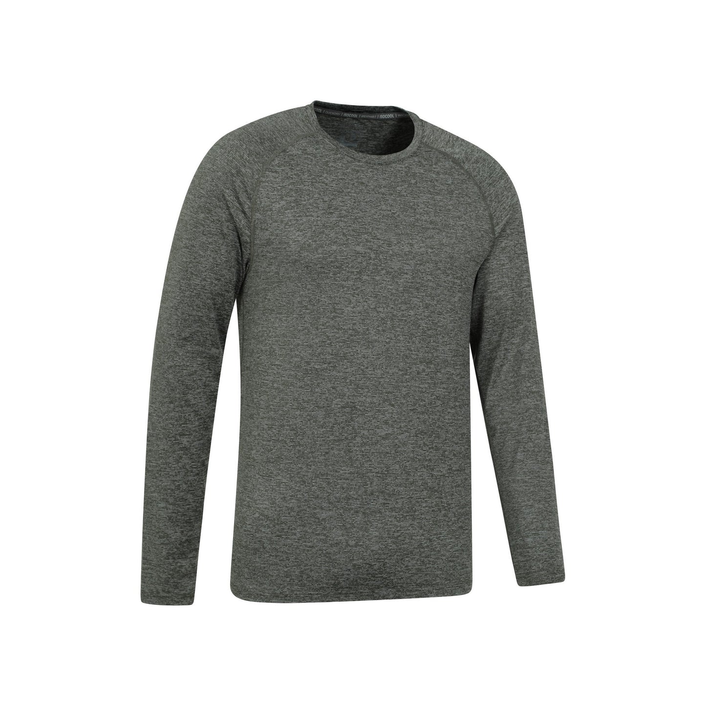 Green - Side - Mountain Warehouse Mens Stripe IsoCool Base Layer Top