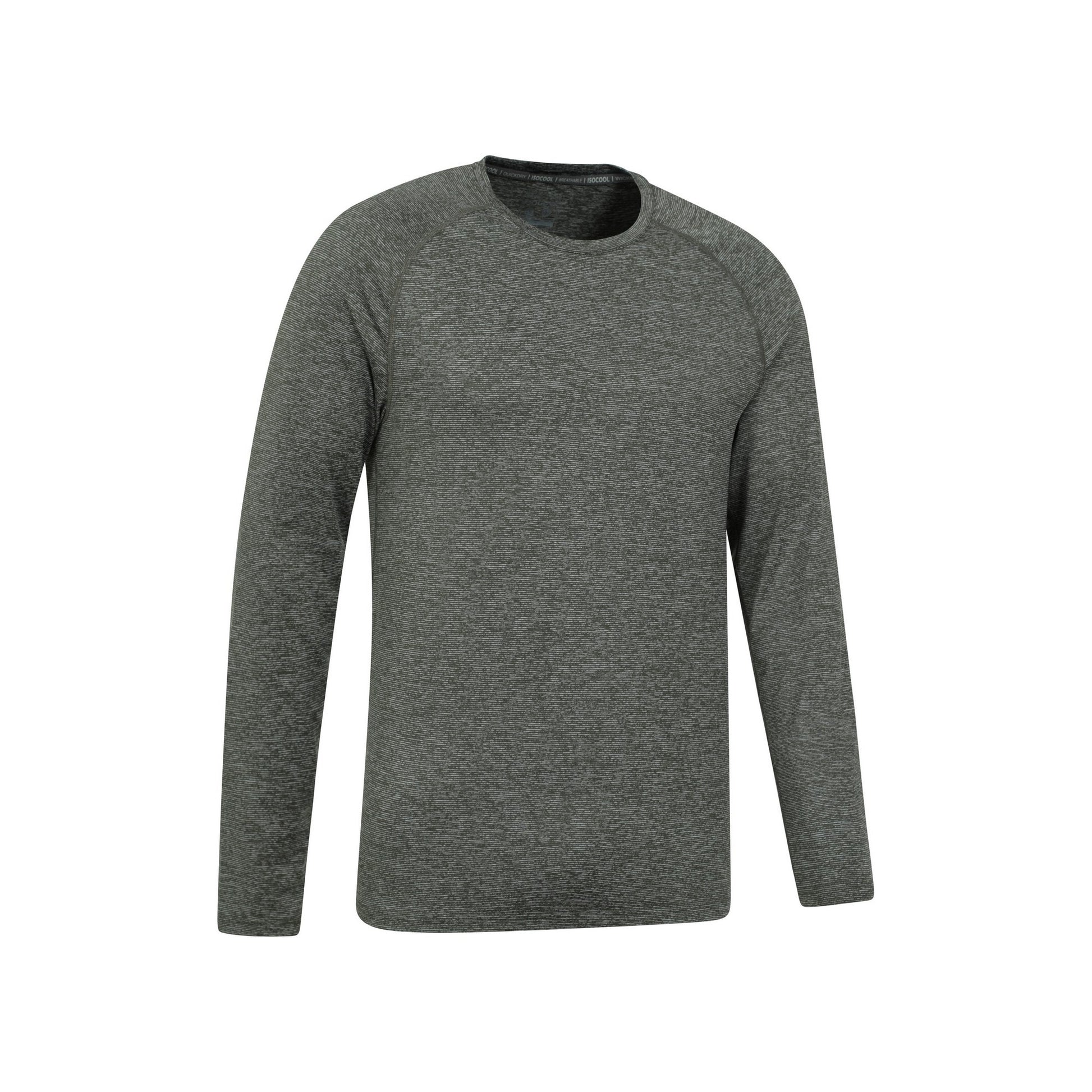 Green - Side - Mountain Warehouse Mens Stripe IsoCool Base Layer Top