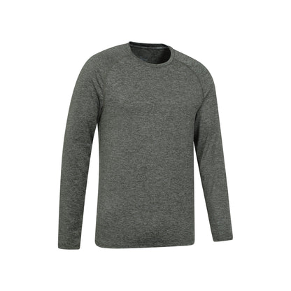 Green - Side - Mountain Warehouse Mens Stripe IsoCool Base Layer Top