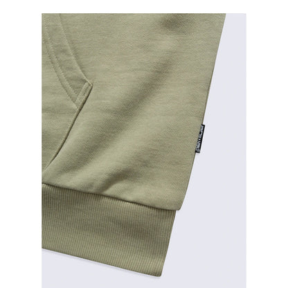 Khaki Green - Pack Shot - Animal Mens Bude Graphic Print Organic Cotton Hoodie