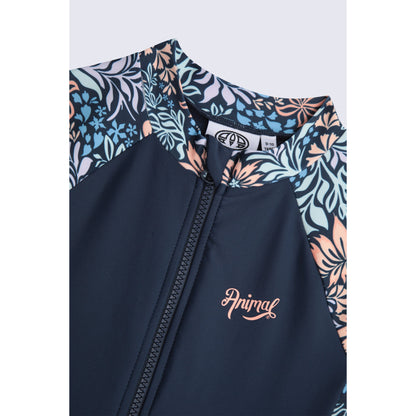 Navy - Lifestyle - Animal Kids Long Sleeve One Piece Swimsuit