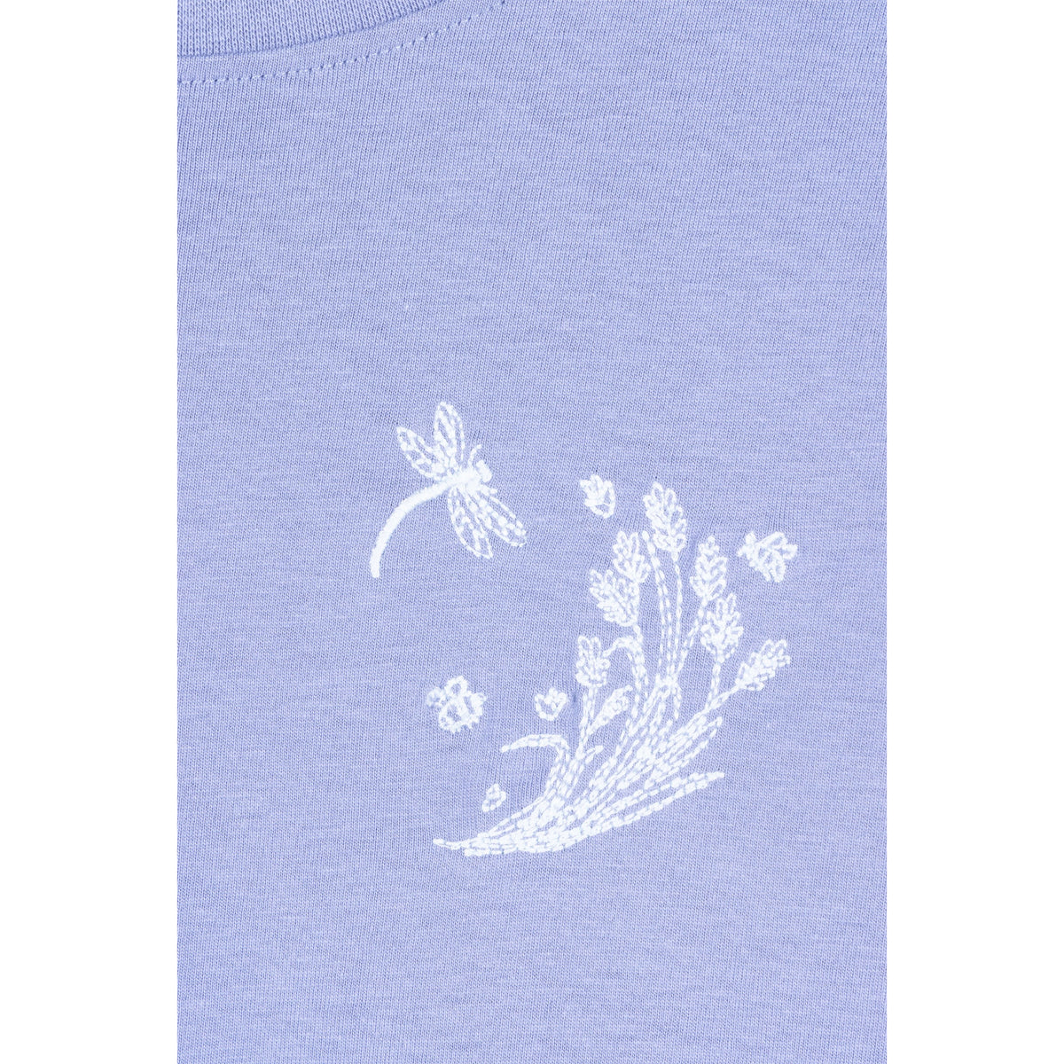 Cornflower Blue - Lifestyle - Mountain Warehouse Womens Ladies Dragonfly Embroidered Relaxed Fit Short Sleeved T Shirt