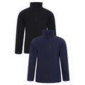 Dark Blue - Front - Mountain Warehouse Childrens-Kids Camber Fleece (Pack of 2)