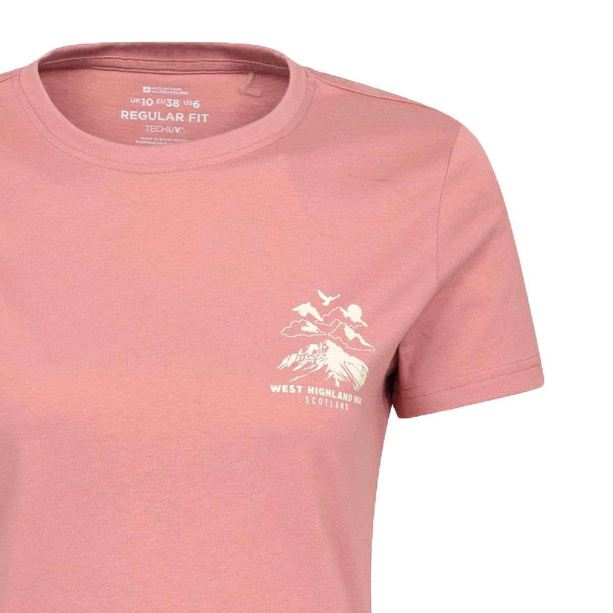 Pink - Side - Mountain Warehouse Womens West Highland Way T-Shirt