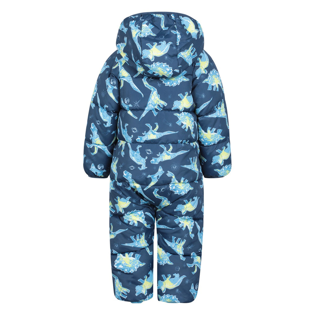 Blue - Back - Mountain Warehouse Toddler Frosty Dinosaur Padded Winter Snowsuit