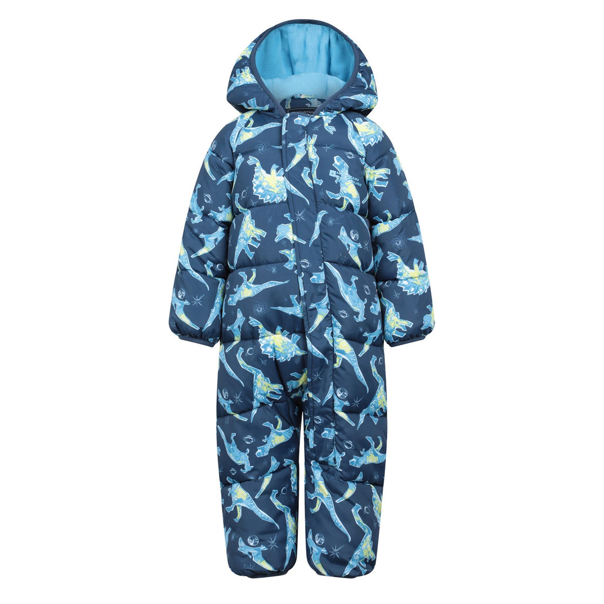 Blue - Front - Mountain Warehouse Toddler Frosty Dinosaur Padded Winter Snowsuit