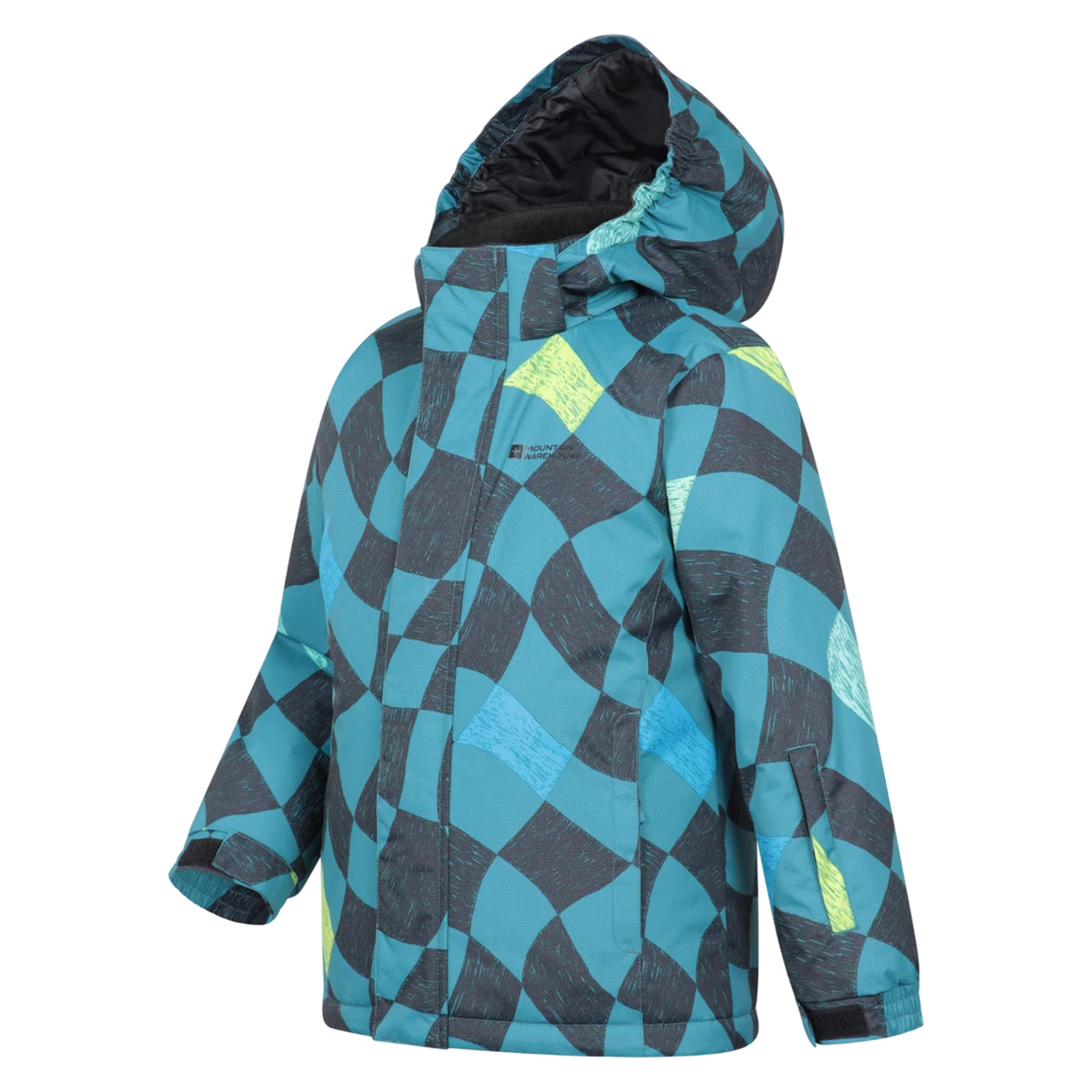 Teal - Side - Mountain Warehouse Childrens Mogal Ski Jacket