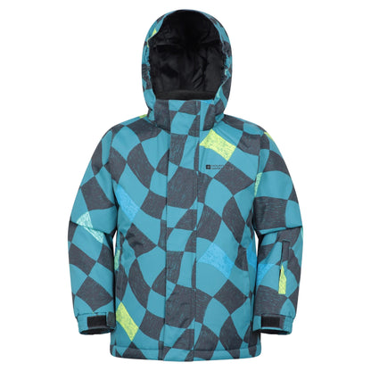 Teal - Front - Mountain Warehouse Childrens Mogal Ski Jacket
