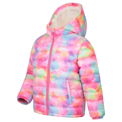 Pink - Side - Mountain Warehouse Childrens Seasons Faux Fur Lined Padded Jacket