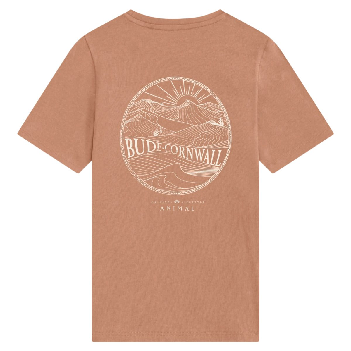 Orange - Back - Animal Mens Jacob Cornwall Graphic T-Shirt