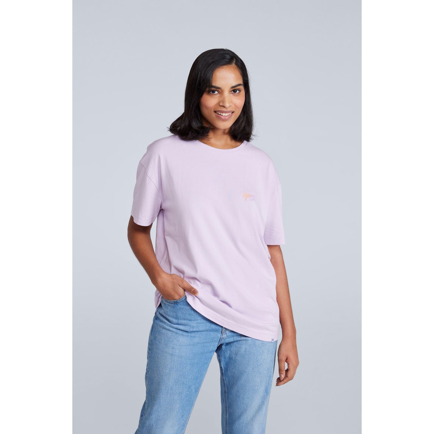 Light Purple - Front - Animal Womens-Ladies Leena Organic Cotton Boxy T-Shirt