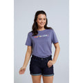 Purple - Front - Animal Womens-Ladies Leena Organic Cotton Boxy T-Shirt