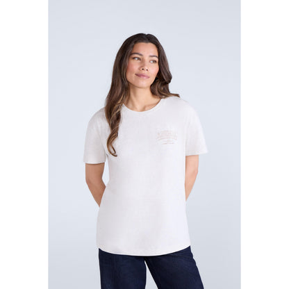 Cream - Front - Animal Womens-Ladies Leena Organic Cotton Boxy T-Shirt