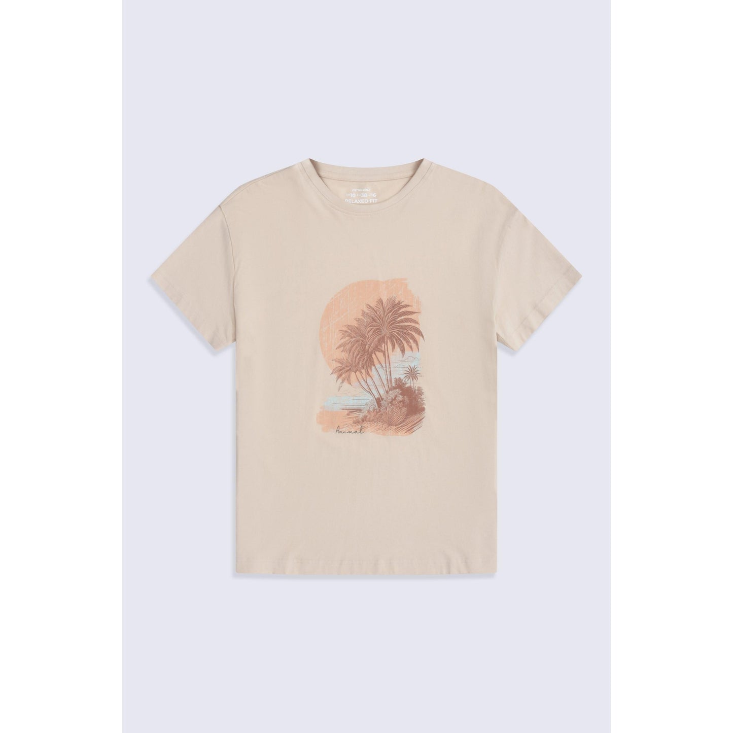 Light Pink - Front - Animal Womens-Ladies Leena Organic Cotton Boxy T-Shirt