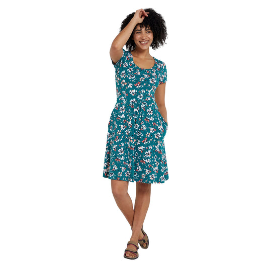 Teal - Front - Mountain Warehouse Womens-Ladies Orchid UV Protection Midi Dress