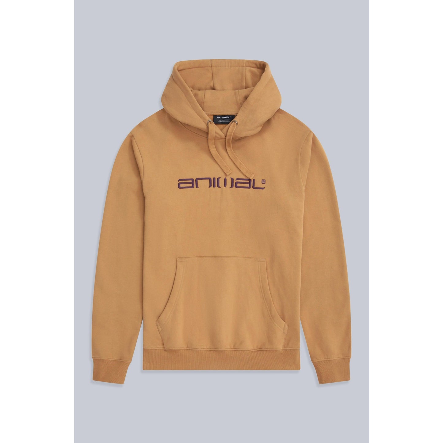 Pale Yellow - Front - Animal Mens Driver Logo Organic Hoodie