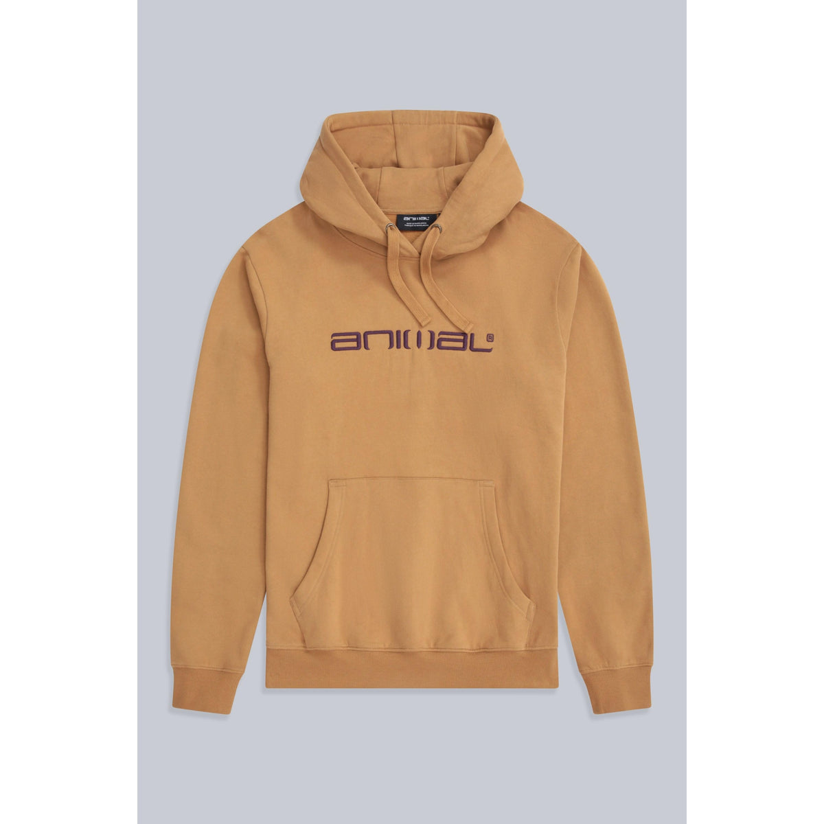 Pale Yellow - Front - Animal Mens Driver Logo Organic Hoodie