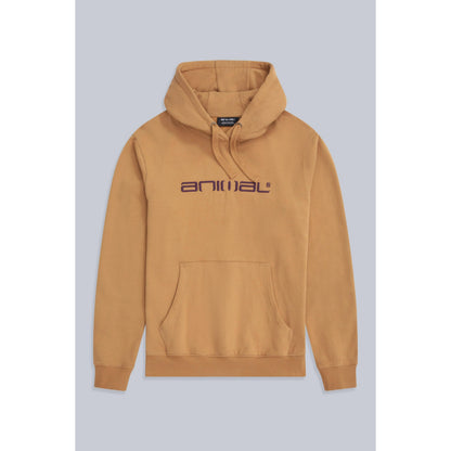 Pale Yellow - Front - Animal Mens Driver Logo Organic Hoodie