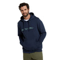 Navy - Side - Animal Mens Driver Logo Organic Hoodie