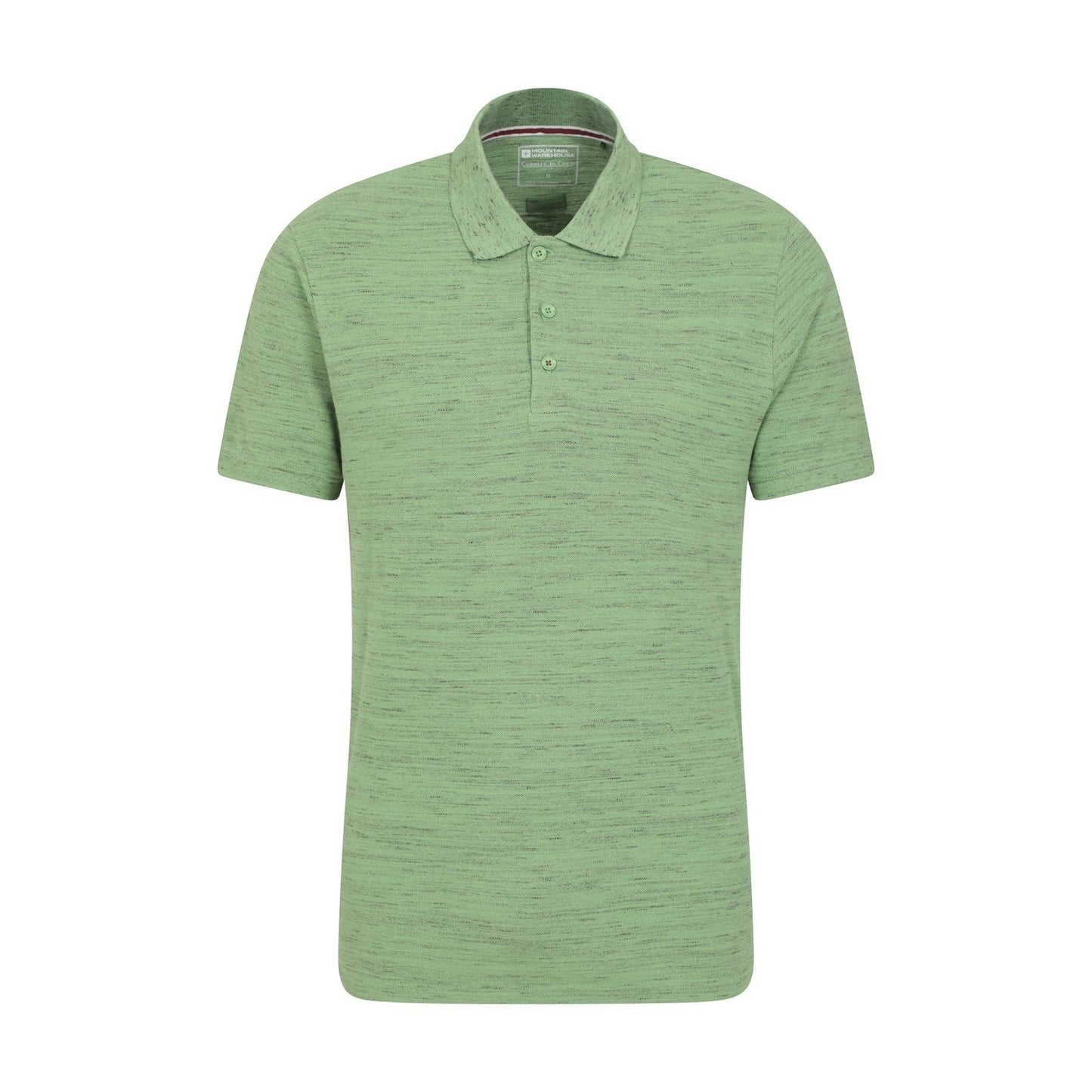 Green - Front - Mountain Warehouse Mens Dawnay Textured Pique Polo Shirt