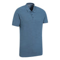Blue - Back - Mountain Warehouse Mens Dawnay Textured Pique Polo Shirt