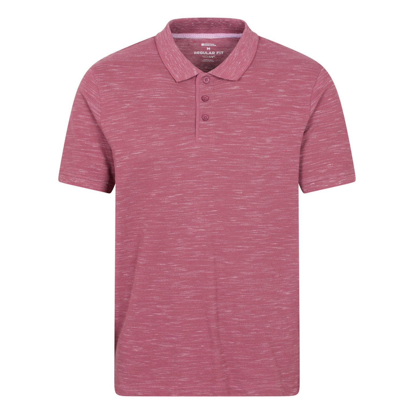Burgundy - Front - Mountain Warehouse Mens Dawnay Textured Pique Polo Shirt