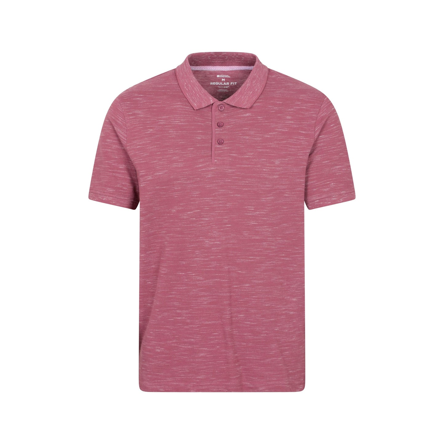 Burgundy - Front - Mountain Warehouse Mens Dawnay Textured Pique Polo Shirt