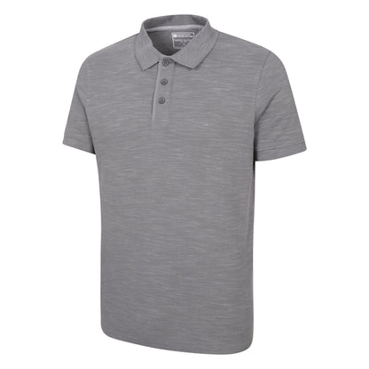 Charcoal - Lifestyle - Mountain Warehouse Mens Dawnay Textured Pique Polo Shirt