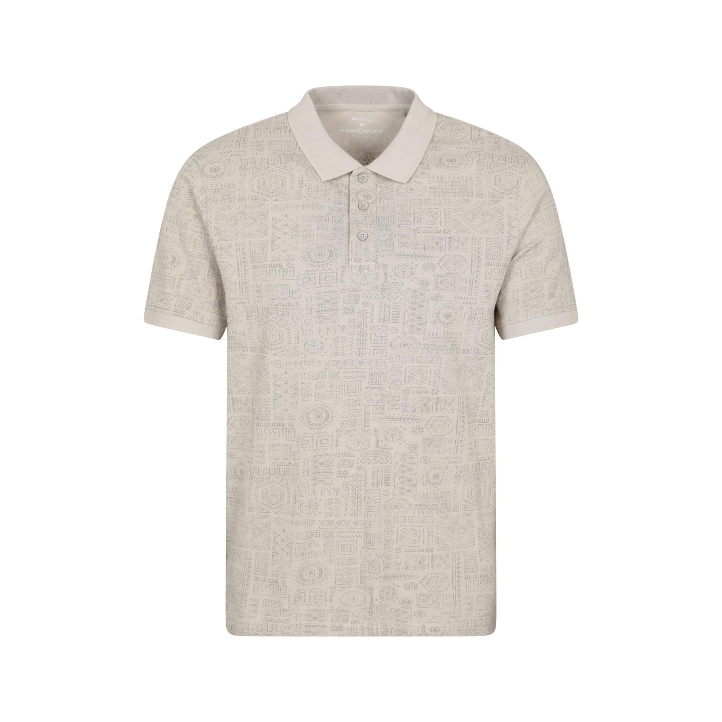 Off White - Front - Mountain Warehouse Mens Dawnay Textured Pique Polo Shirt