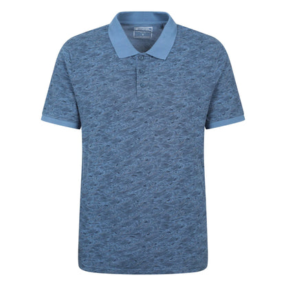Corn Blue - Front - Mountain Warehouse Mens Dawnay Textured Pique Polo Shirt