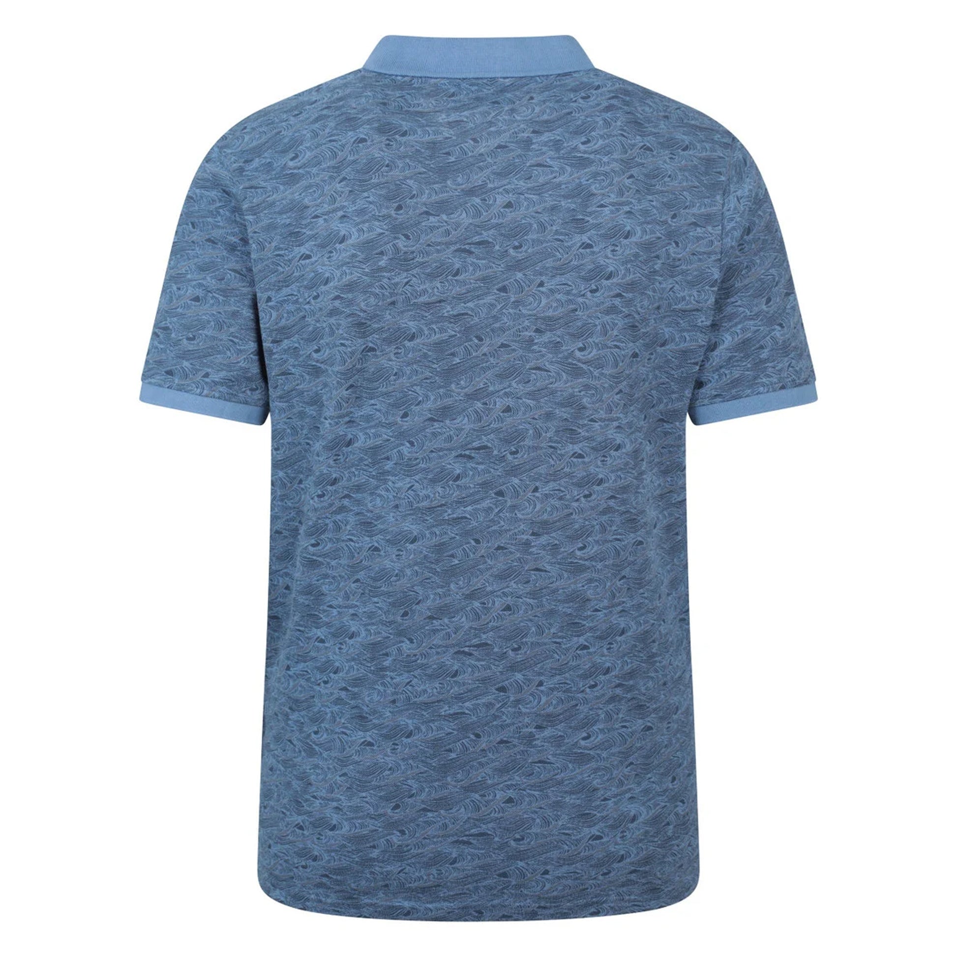 Corn Blue - Back - Mountain Warehouse Mens Dawnay Textured Pique Polo Shirt