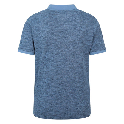 Corn Blue - Back - Mountain Warehouse Mens Dawnay Textured Pique Polo Shirt
