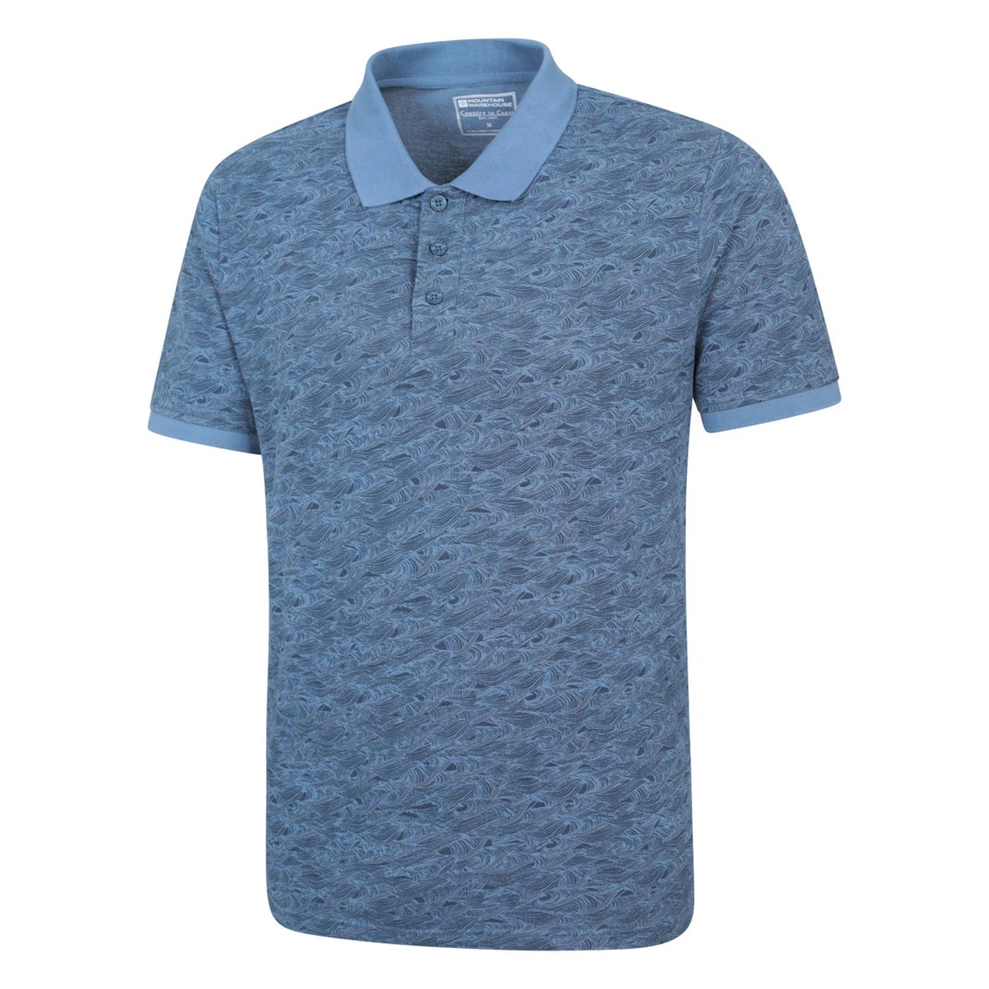 Corn Blue - Lifestyle - Mountain Warehouse Mens Dawnay Textured Pique Polo Shirt