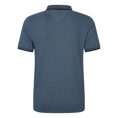 Dark Blue - Back - Mountain Warehouse Mens Dawnay Textured Pique Polo Shirt